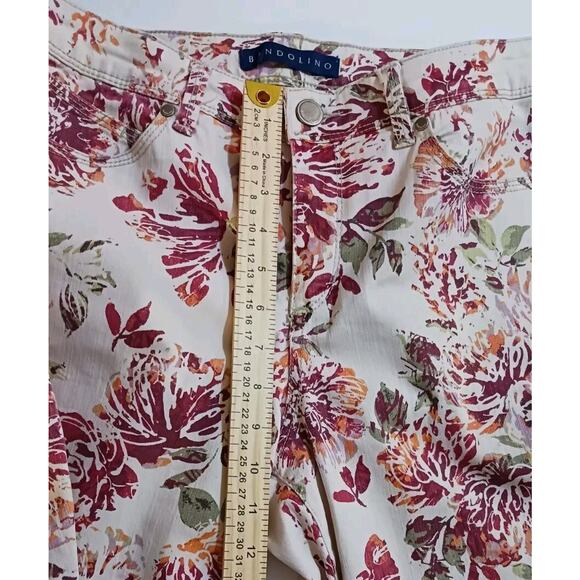 Bandolino Lisbeth Skinny Jeans Multicolor Floral Curvy Ankle Size 8 - Picture 9 of 10